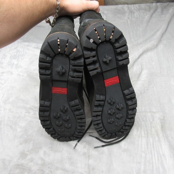 Polo Ralph Lauren Mens 9.5D Wolcott Boots BLK Leather‎ Buckle Work Combat Ranger main image 5